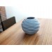 Blue Round Ripple Vase