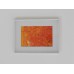 Poster Frame with White Matte and Abstract Orange Print