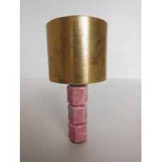 Calla Pink Table Lamp with Gold Shade