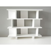 Vendi 3 Tier Bookcase in White