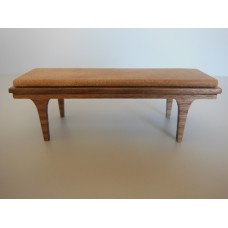 Nolan Bench in Walnut with Tan Leather Cushion