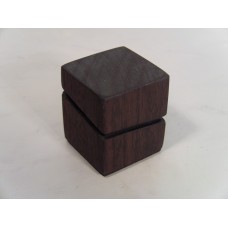 Wood Cube with Accent Cut Line