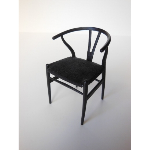 modern dollhouse furniture m112 pods wishbone chair black with