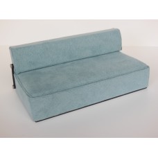 Moda Convertible Sofa in Blue Microsuede