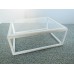 Parsons Coffee Table with Glass Top and White Base