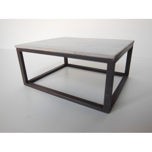 Modern Dollhouse Furniture M112 Pods Parsons Coffee Table With Parsons Coffee Table With White Wash Top And Black Base