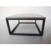 Parsons Coffee Table with White Wash Top and Black Base