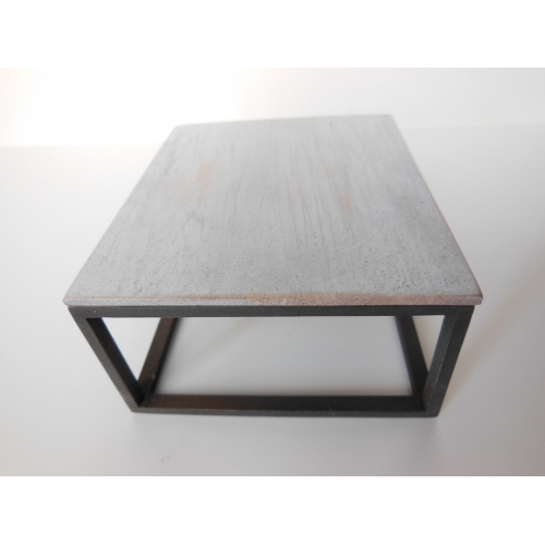 Modern Dollhouse Furniture M112 Pods Parsons Coffee Table With Parsons Coffee Table With White Wash Top And Black Base
