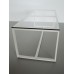 Parsons Dining Table - White Base with Glass Top