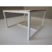 Parsons Square Dining Table - White Base with Hickory Plank Top
