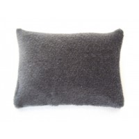 Charcoal Velvet Medium Rectangle Pillow