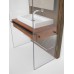 Industrial Single Vanity with Aluminum Shelf and Light Fixture