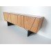 Cole Entertainment Console in Cherry with Black Base