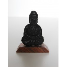 Buddha Statue on Angled Wood Base
