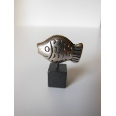 Small Fish Sculpture on Black Base