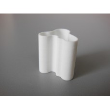 Tall Wave Vase in White