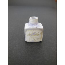 White Distressed Square Vase