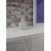 White Distressed Square Vase