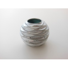 Silver Round Ripple Vase