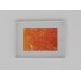 Poster Frame with White Matte and Abstract Orange Print