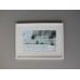 White Poster Frame with White Matte and Abstract Birch Print