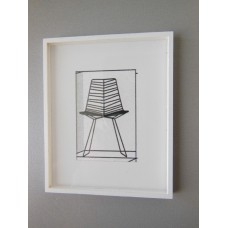 White Framed Modern Chair Print