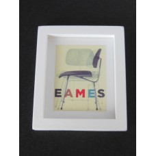 Eames Chair Print (Medium) White Thick Frame