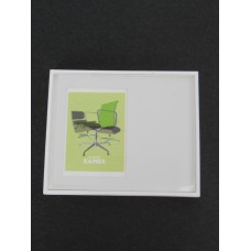 Eames Chair Print White Offset Frame
