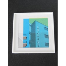 Bauhaus Building Print White Frame