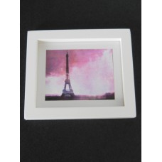 Eiffel Tower Print Thick White Frame