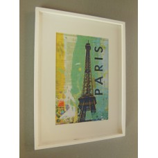 Paris Eiffel Tower Print White Frame