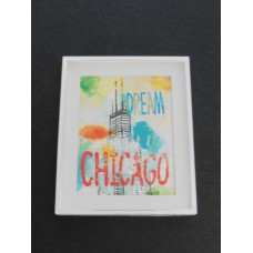 Small Dream Chicago Print White Frame