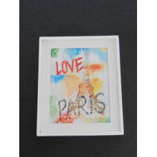 Small Love Paris Print White Frame
