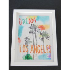 X-Large Dream LA Print Thick White Frame