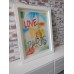 Large Love Paris Print Thick White Frame