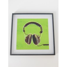 Headphones Print Black Frame