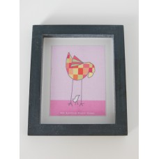 Baby Girl Birds Print Thick Black Frame