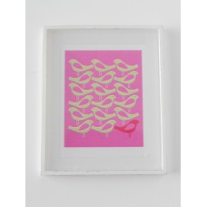 Flock of Birds Print White Frame