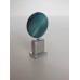 Blue Round Stone Circle on Silver Base