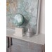 Blue Round Stone Circle on White Base