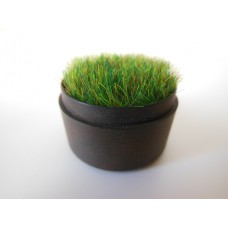 Tall Round Rusted Tray with Wheat Grass