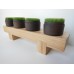 Tall Round Rusted Tray with Wheat Grass