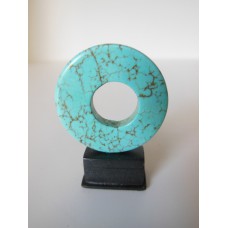 Turquoise Ring on Black Base