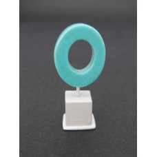 Turquoise Small Oblong Ring on White Base