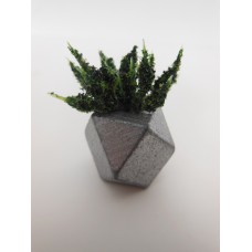 Silver Hex Vase