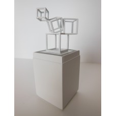 Lighted Cube Base with Sculpture