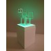 Lighted Cube Base with Sculpture