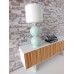 Chloe Blue Table Lamp with White Shade