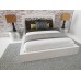 Platform Bed with Amina Headboard in White