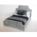 Cortina Bed in Aged Silver